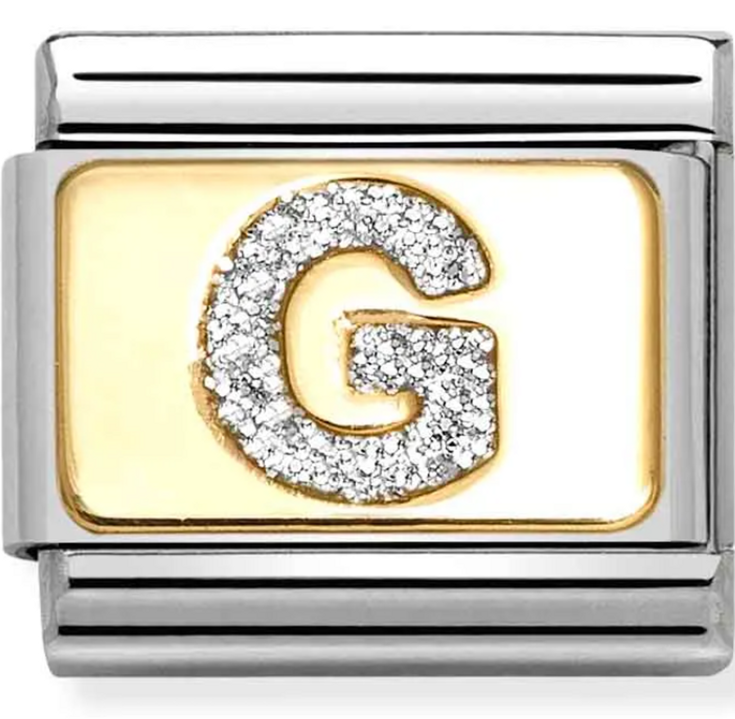 Nomination Link 18K Brokatowa litera G 030291 07.png